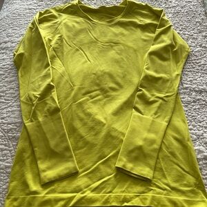 Lululemon Athletica  Vibrant Yellow Long Sleeve Top